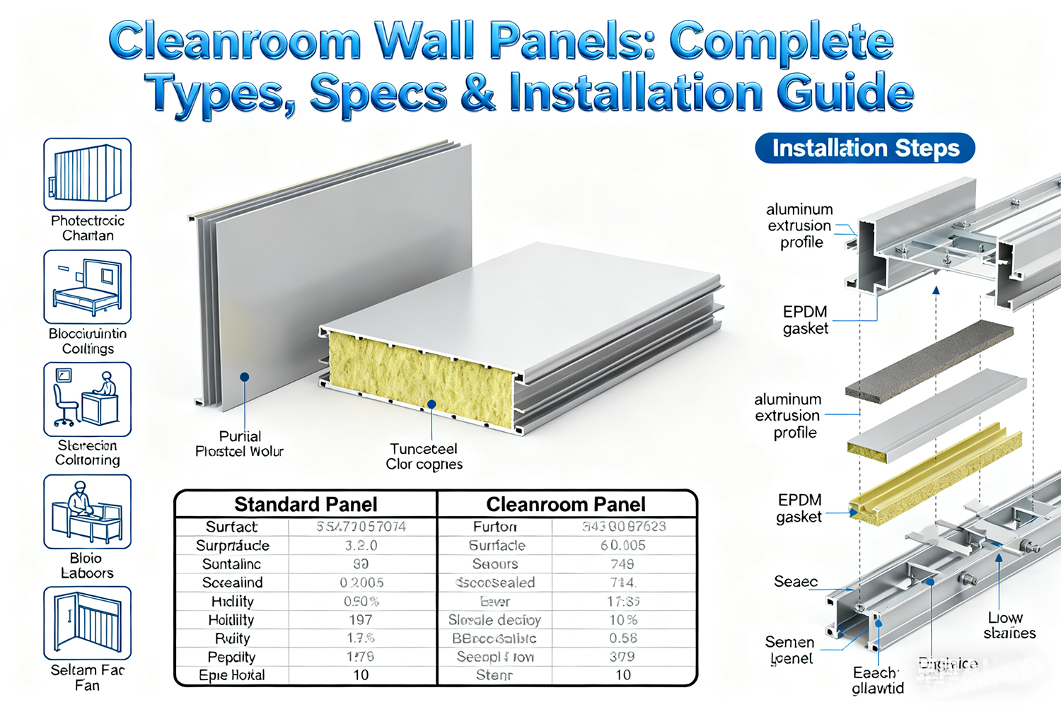 Cleanroom Wall Panels: Complete Types, Specs & Installation Guide