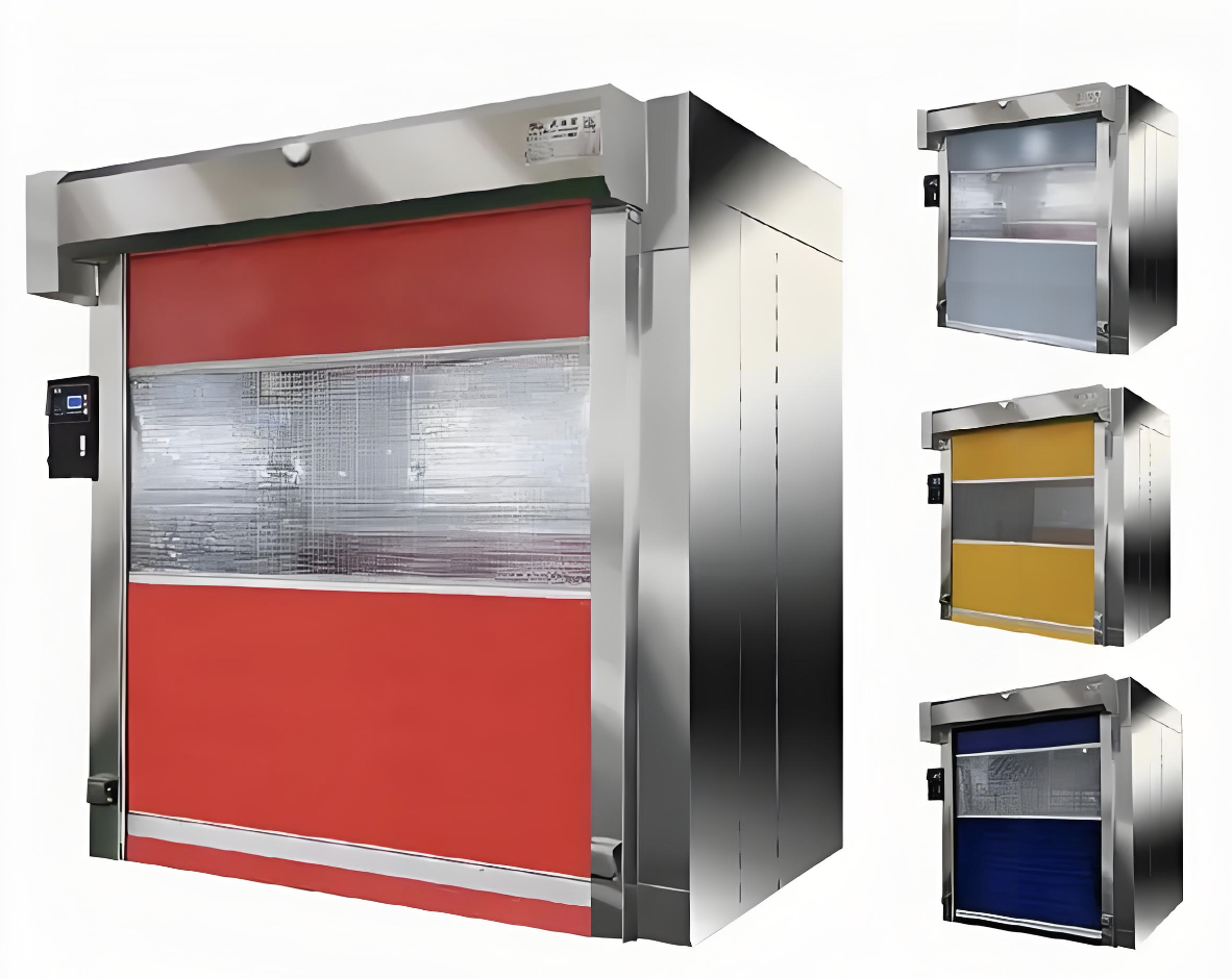 Rapid rolling door cargo air shower