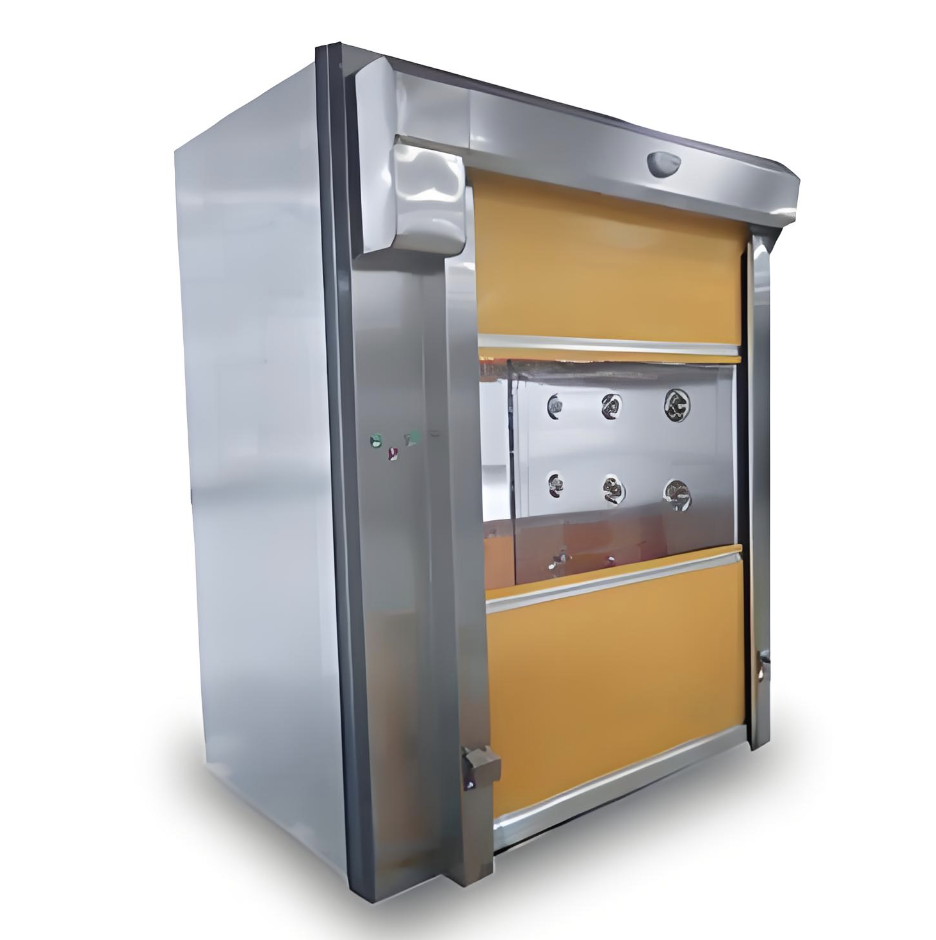 Rapid rolling door cargo air shower