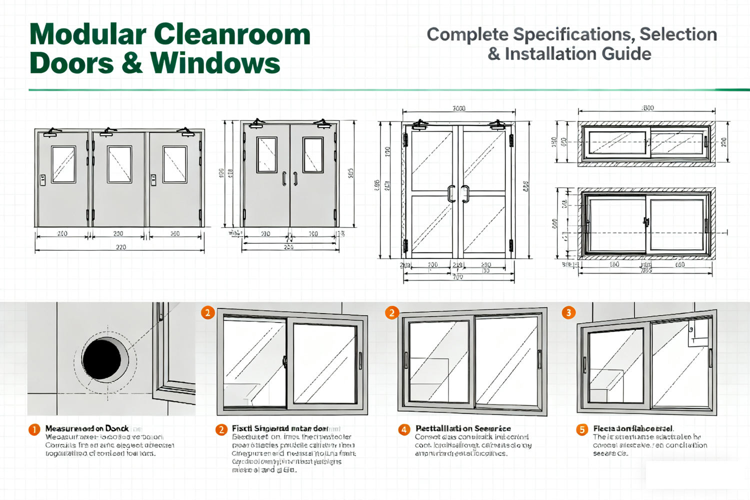 Modular Cleanroom Doors & Windows — Essential 7‑Point Specifications, Selection & Quick Installation Guide